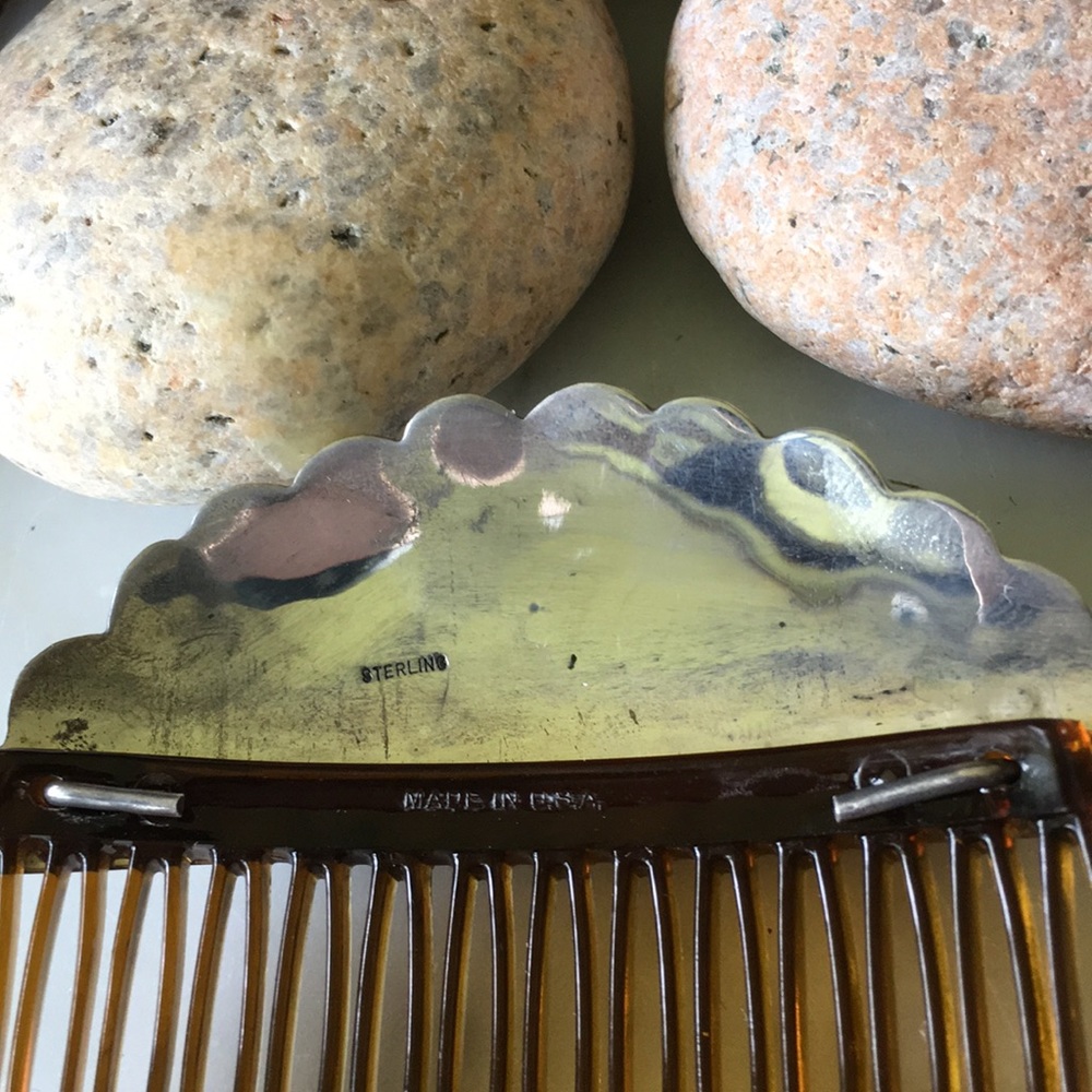 Sold Vtg Navajo Native American TurquoiseHair Comb - Picture 7 of 7